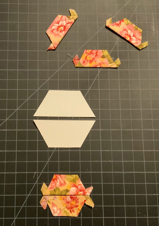 English Paper Piecing Half Hexagons CARDSTOCK